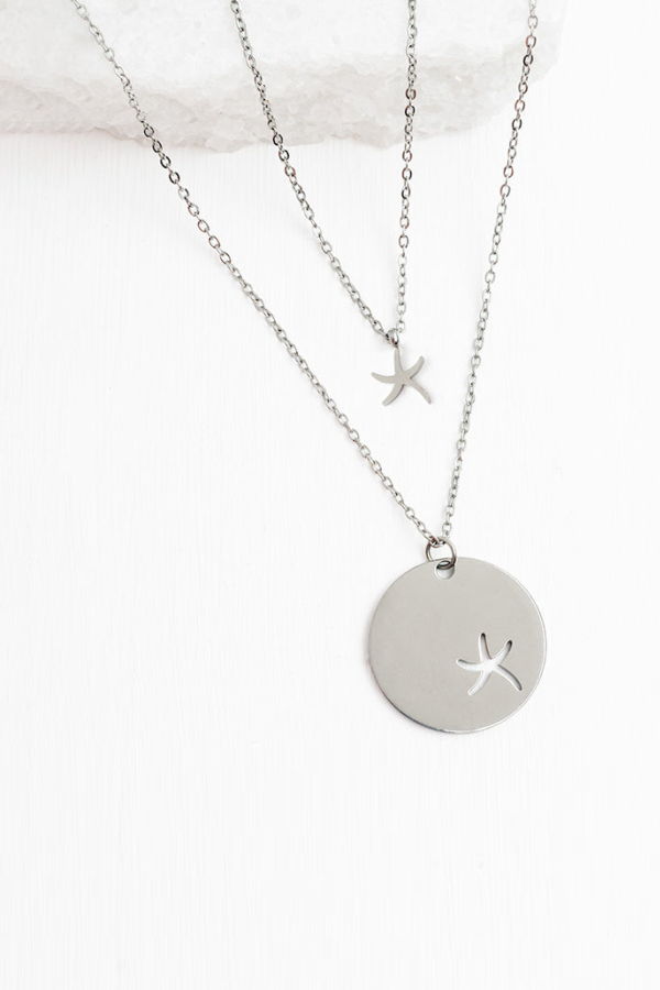 Starfish Project Community Silver Starfish Pendant Necklace Set