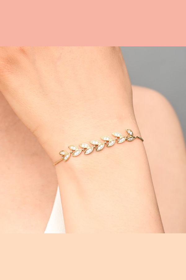 Starfish Project Crystal Vine Zircon and Gold Bracelet