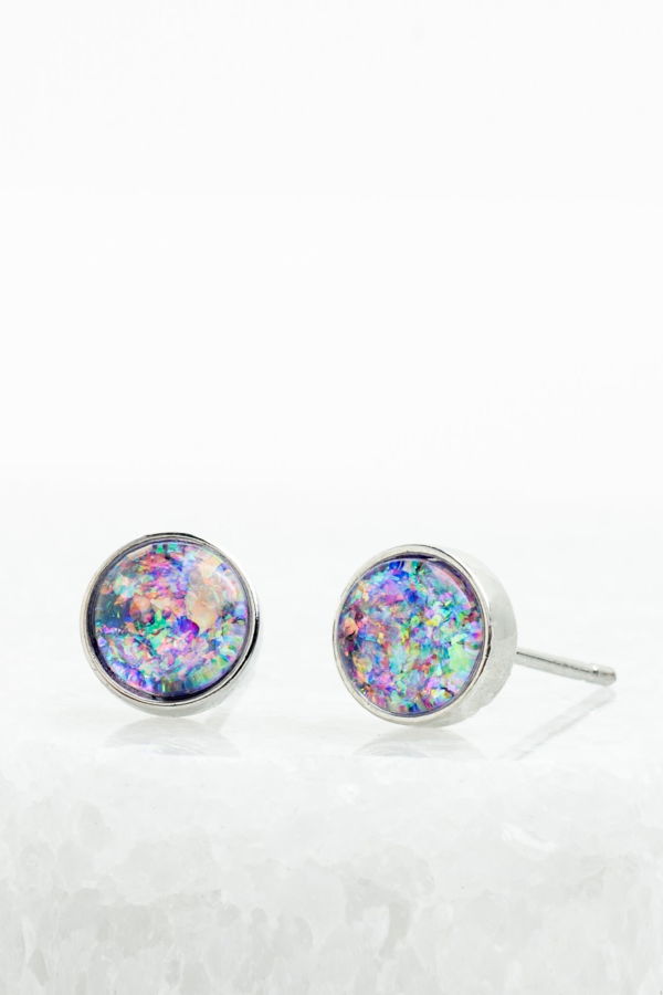 Starfish Project Lora Lavender Silver Stud Earrings