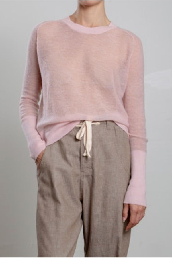 Pharaoh Adrian Crewneck in Dulce Knitwear Top - Petal