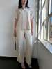 Vintage Cream Silk Beaded Embroidered Pants - Thumbnail 3