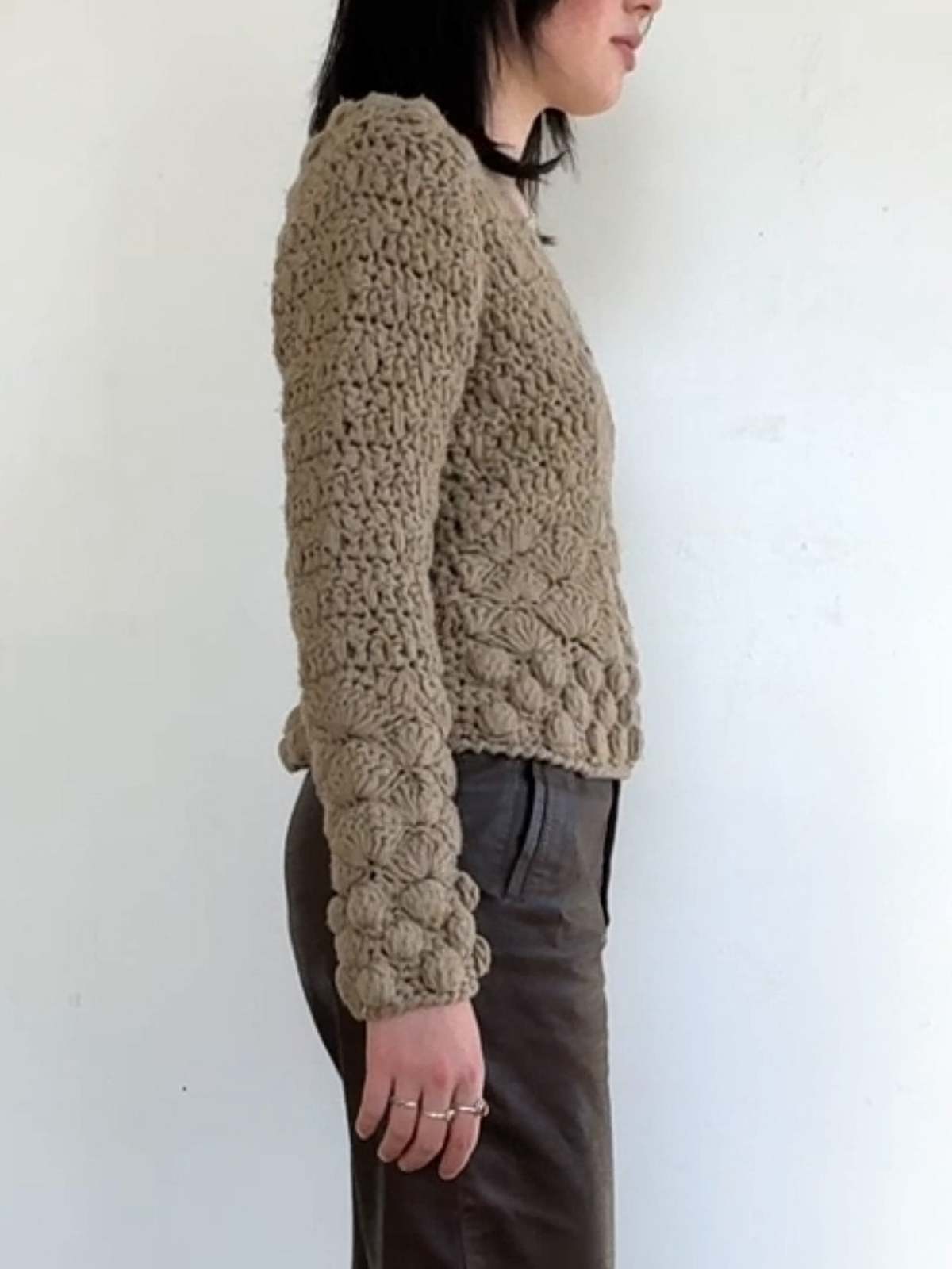 Giorgio Armani Porcini Handknit Sweater - Image 3 of 5