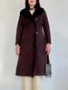 Vintage Incred Cocoa Shearling Midi Coat - Thumbnail 2
