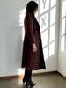 Vintage Incred Cocoa Shearling Midi Coat - Thumbnail 5