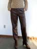 Vintage Soft Sienna Leather Pants - Thumbnail 1