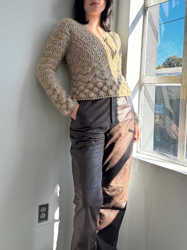 Vintage Soft Sienna Leather Pants