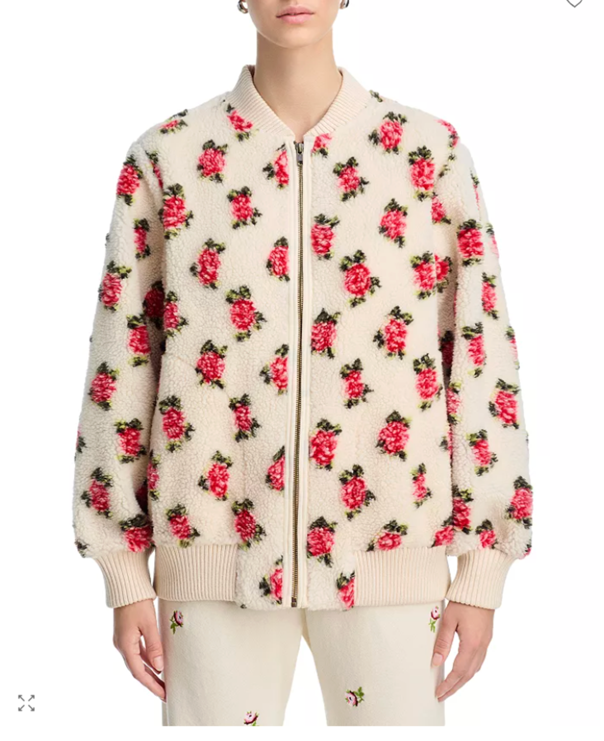 The Great. Zip Front Rose Bomber - Image 2 of 4
