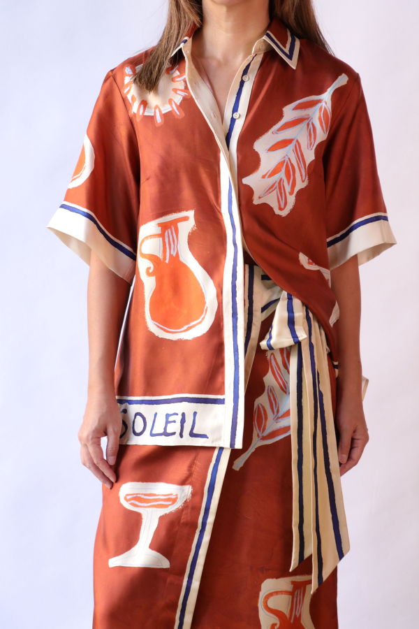 ALÉMAIS Soleil D' Amour Silk Shirt