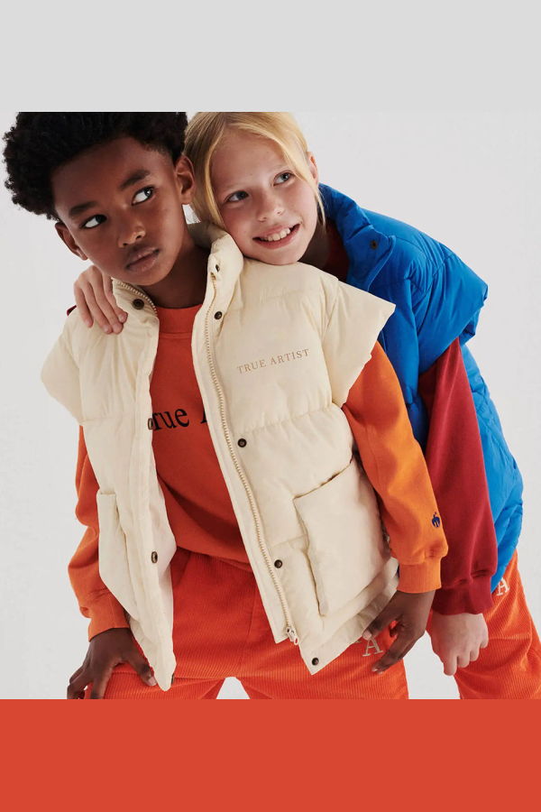Kids True Artist Padded Vest - Cream
