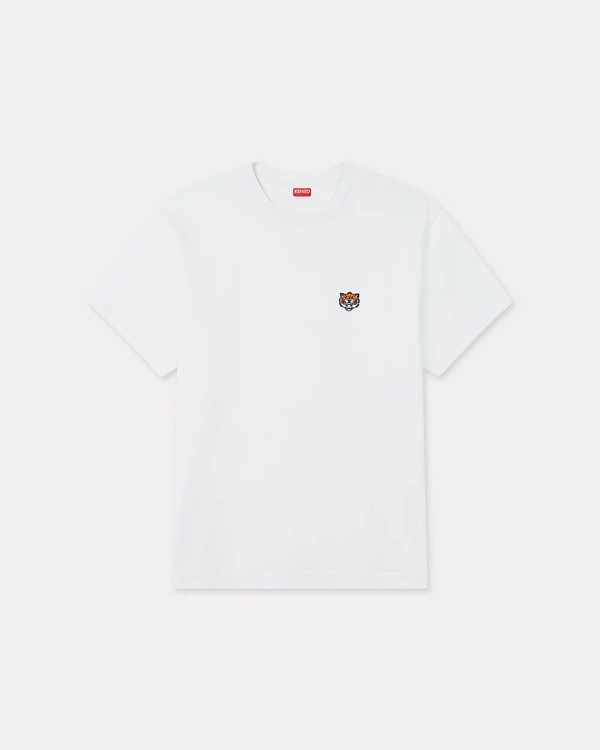 Kenzo Happy Tiger Embroid T-Shirt - Off White
