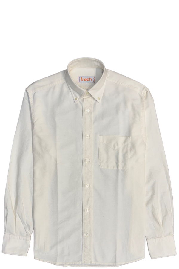 Fresh Natural Oxford Cotton Button Down Shirt