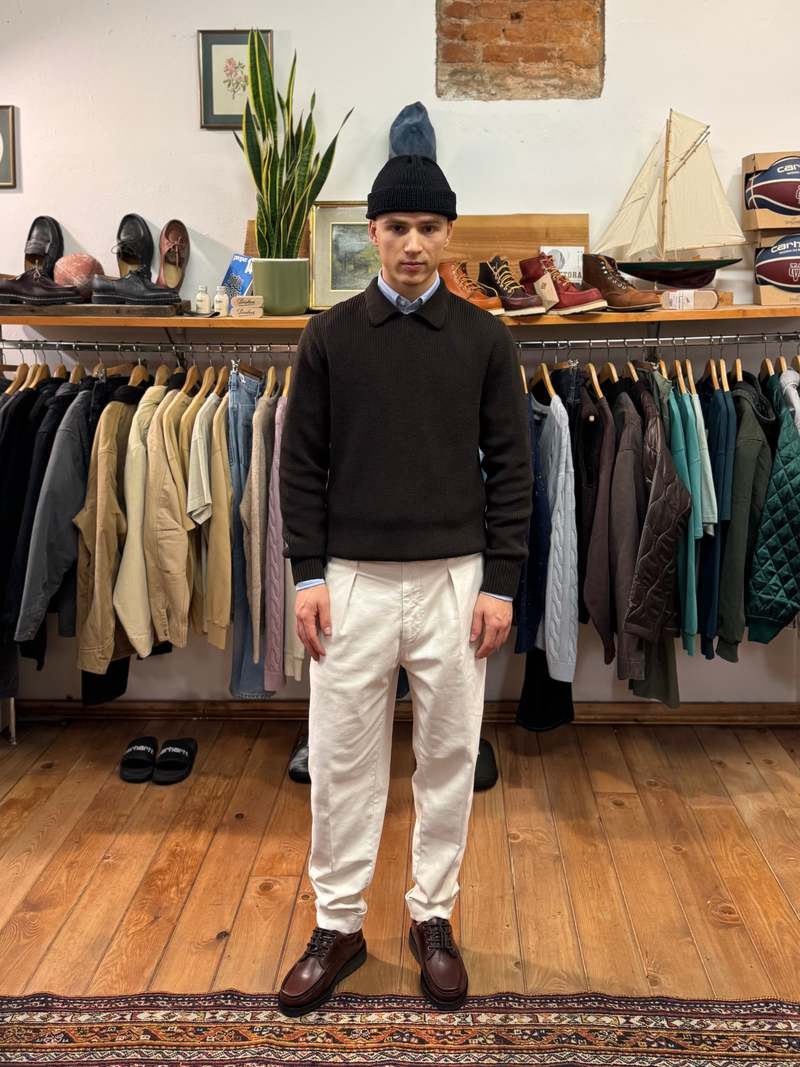 Fresh Sound Merino Polo Sweater