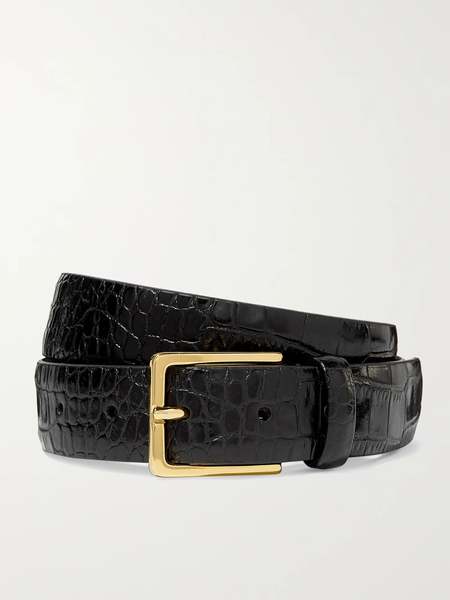 Namacheko Brogue Belt - Black/Silver | Garmentory