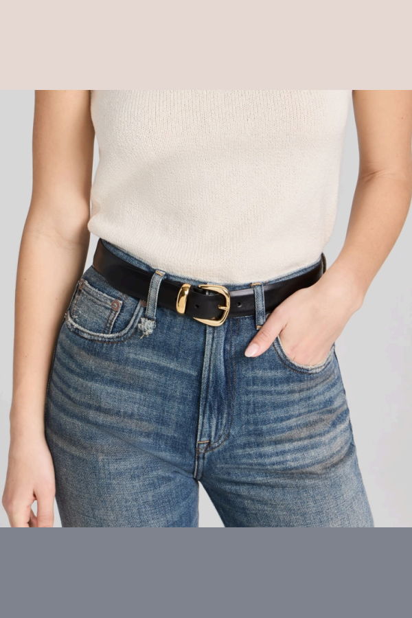 Anderson's Narrow Calf Leather Belt - Black