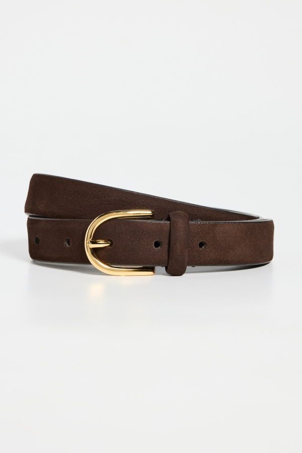 Anderson's The Chloe Suede Belt - Dark Brown