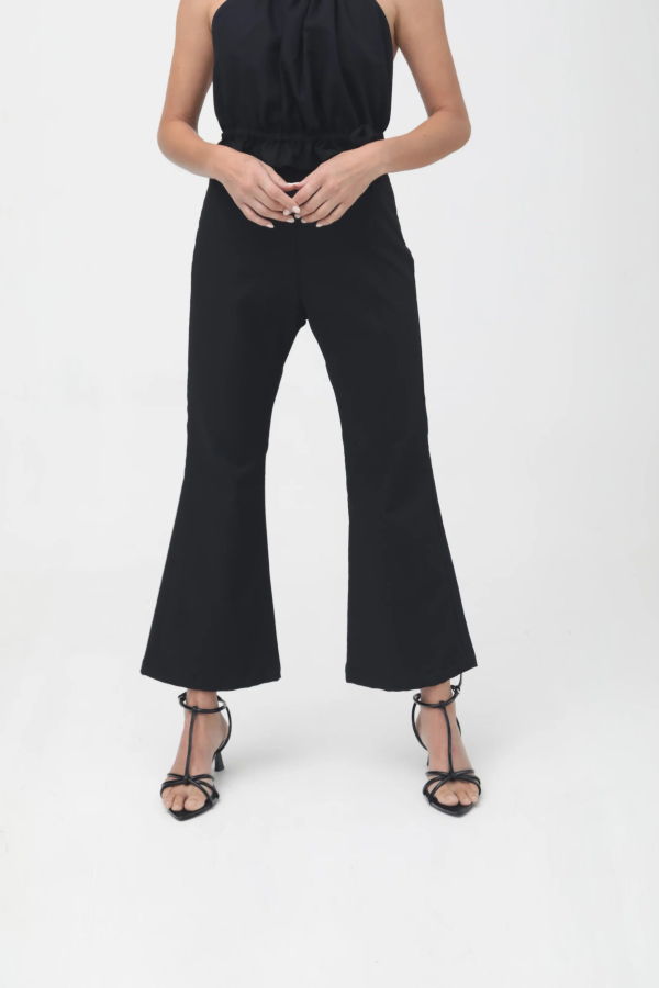 Sloan Crop Flare Pants - Black