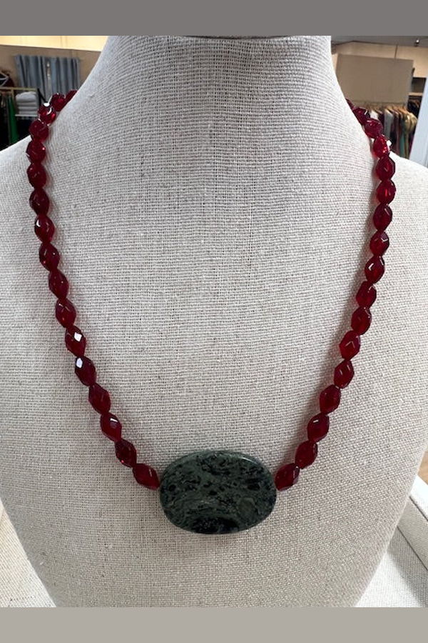 Cara Brown Designs Layering Necklace - Cranberry