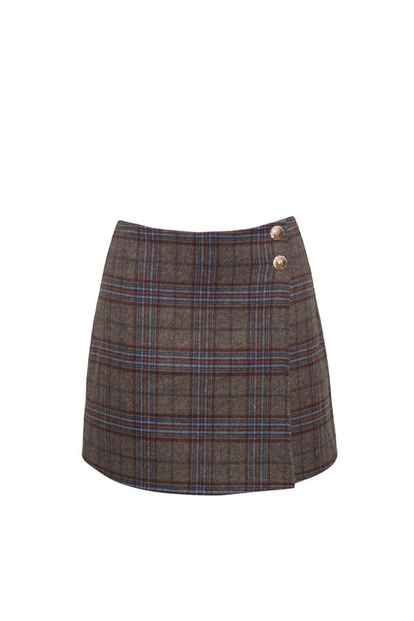 Cara Cara Kitty Skirt - Allen Plaid
