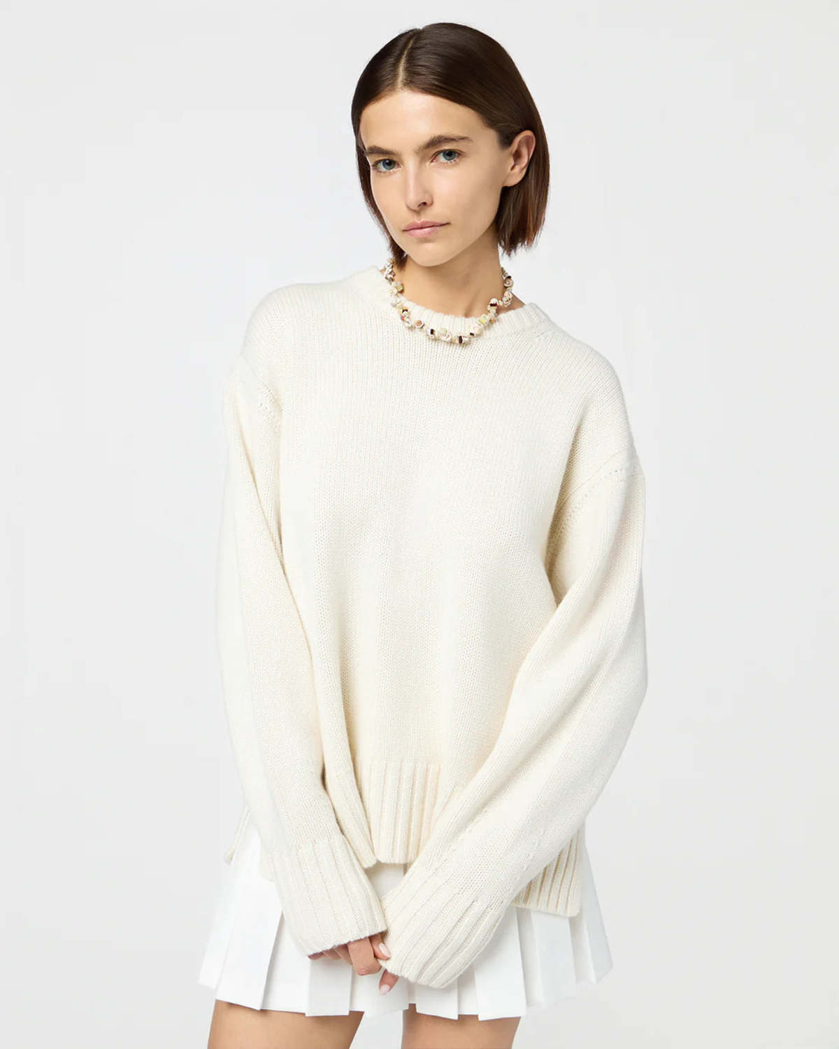 Guest in Residence Cozy Crew Sweater - Cream - Image 1 of 2