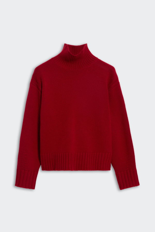 Guest in Residence Cozy Turtleneck - Ruby