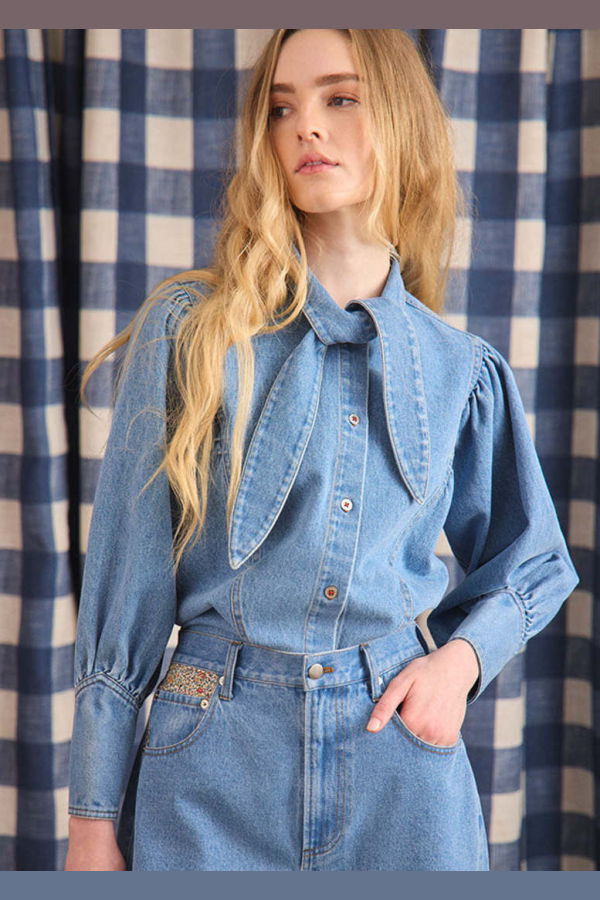Hunter Bell NYC Odessa Shirt - Vintage Denim