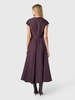MARQUES ' ALMEIDA Flower Printed Cap Sleeve Dress - Burgundy - Thumbnail 2