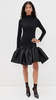 MARQUES ' ALMEIDA Long Sleeve Fitted Mini Dress - Black - Thumbnail 1
