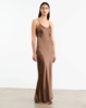 Nili Lotan Cami Silk Dress - Dark Brown - Thumbnail 2