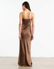 Nili Lotan Cami Silk Dress - Dark Brown - Thumbnail 3