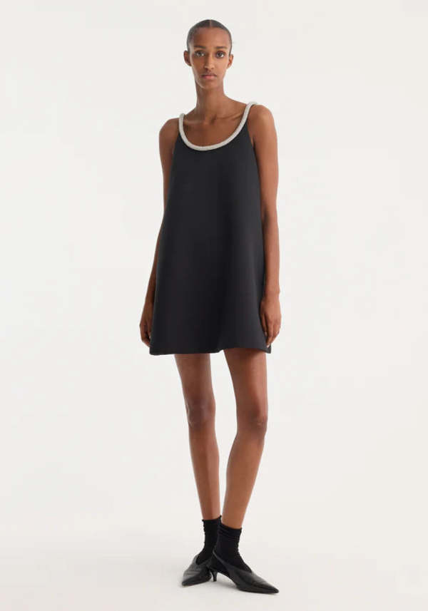 Rohe A-Line Appliqu Dress - Black | Garmentory