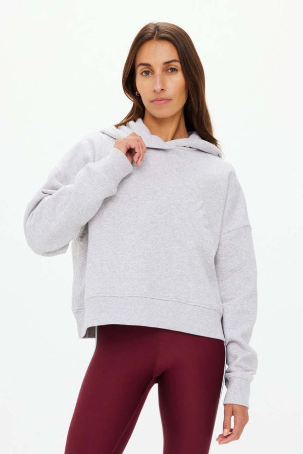 The Upside Byron Embossed Logo Hoodie - Grey Marle