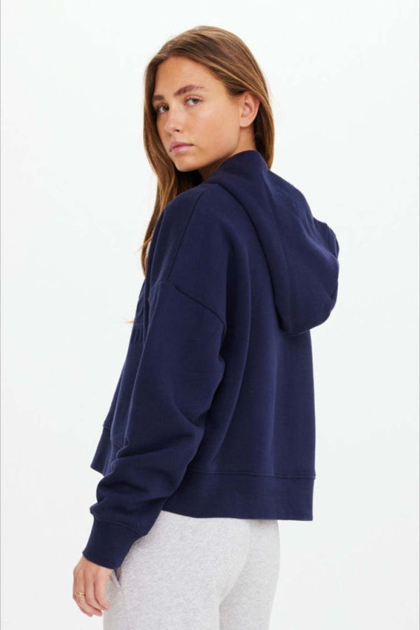 The Upside Byron Embossed Logo Hoodie - Navy