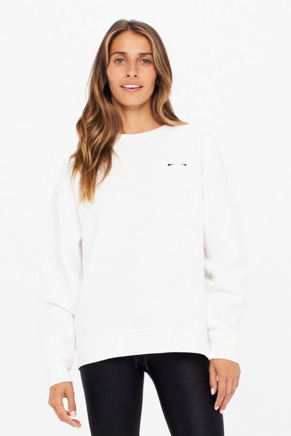 The Upside Saturn Arrow Sweater - White