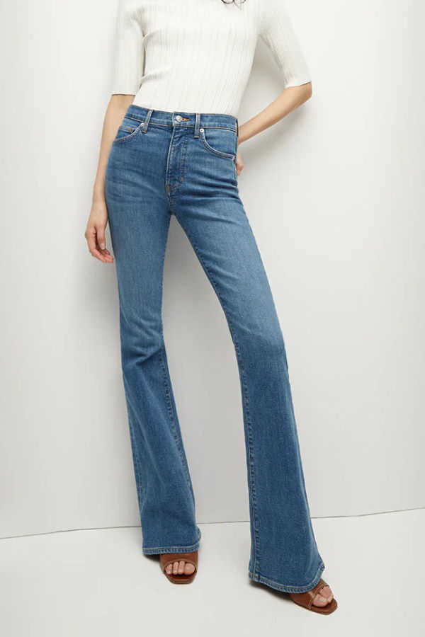 Veronica Beard Beverly Skinny Flare Jeans - Blue