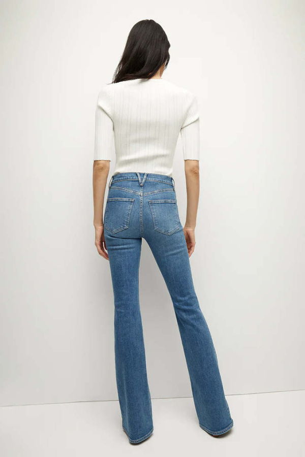 Veronica Beard Beverly Skinny Flare Jeans - Blue