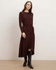 Veronica Beard Theodora Ruched Midi Dress - Raisin - Thumbnail 1