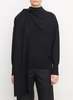 VINCE Draped Crew Neck Sweater - Black - Thumbnail 1