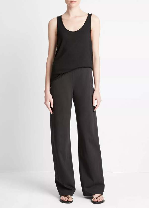 VINCE High Waisted Cotton Bias Pant