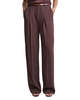 VINCE Mid Rise Wide Leg Pleated Trouser - Dark Fig - Thumbnail 1
