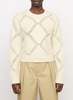 VINCE Textured Argyle Sweater - Cream - Thumbnail 1