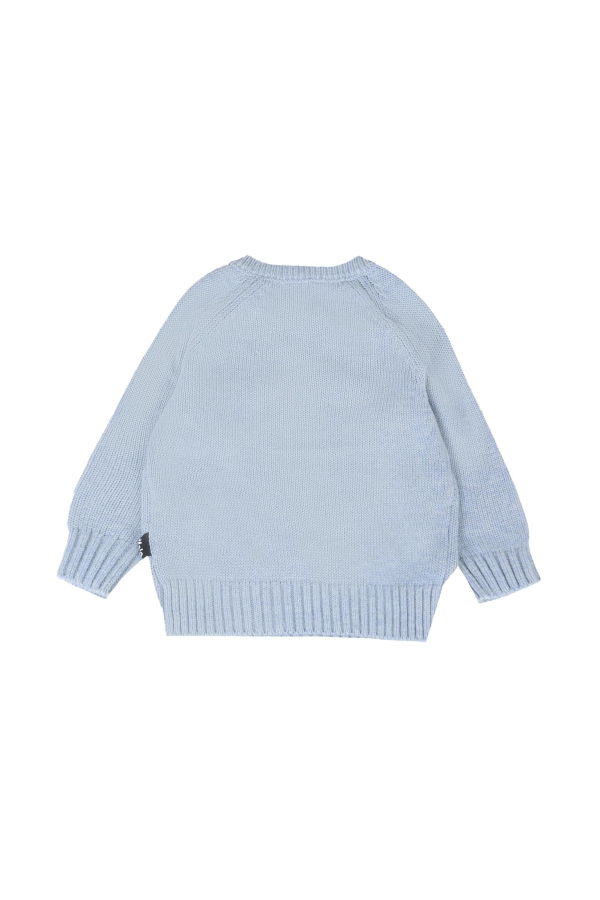 MOLO Sweater With Bear - Light Blue