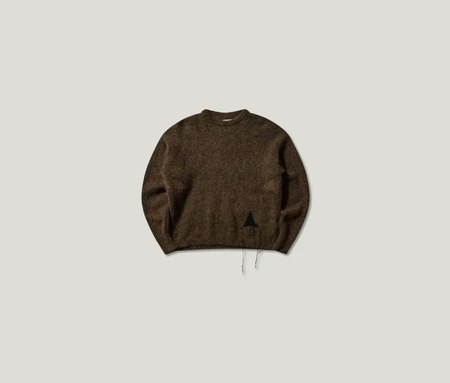 ROA ROUNDNECK 3D KNIT SWEATER - BROWN/BLACK | Garmentory