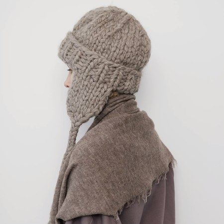 Wol Hide Marled Rib Sandstone Hat Wol Hide | Accessories | Wol Hide Marled Rib Sandstone Hat  main image 4