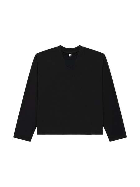 Lemaire LS Relaxed Tee - Black | Garmentory