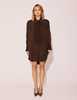Lindsay Nicholas New York Tuxedo Shirt Dress - Chocolate - Thumbnail 2