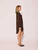 Lindsay Nicholas New York Tuxedo Shirt Dress - Chocolate - Thumbnail 3