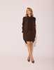 Lindsay Nicholas New York Tuxedo Shirt Dress - Chocolate - Thumbnail 4