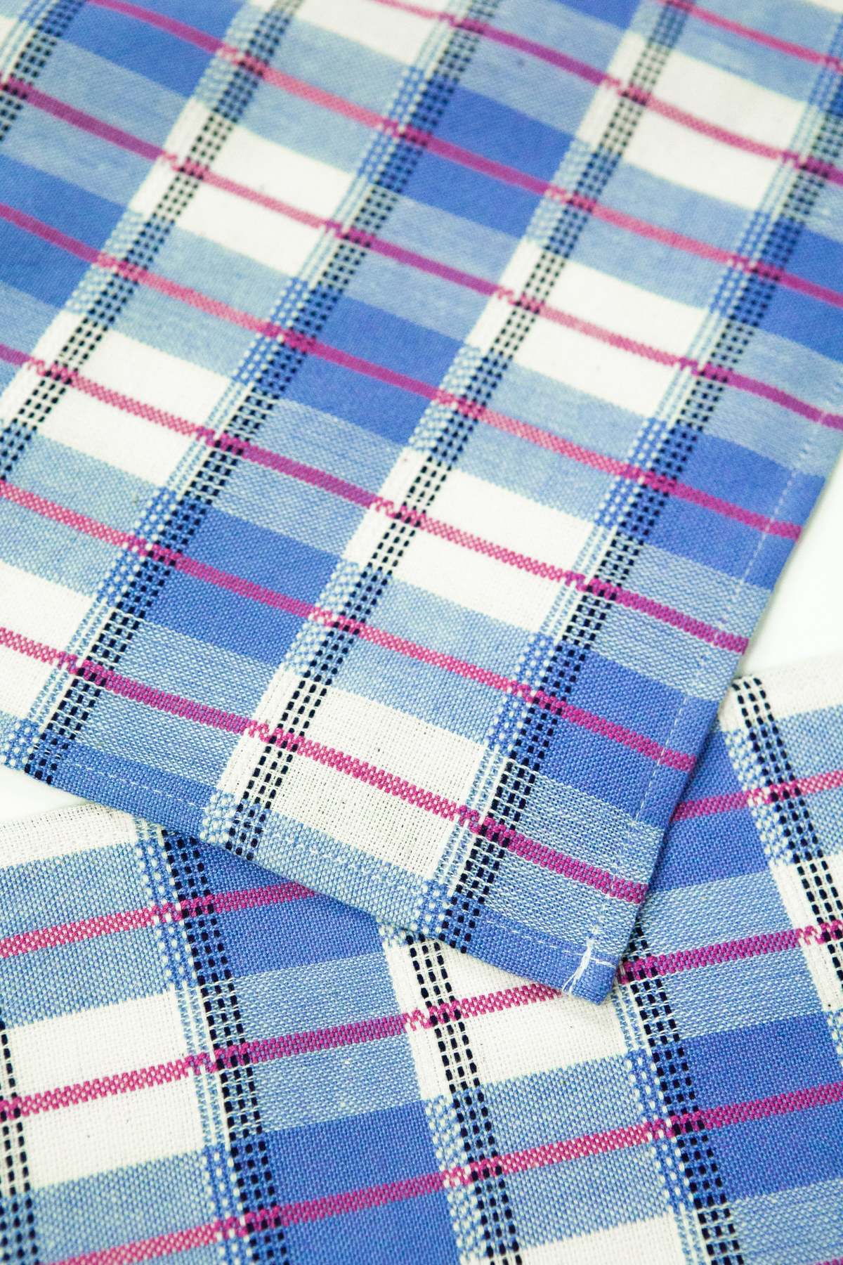Archive New York San Andres Gingham Placemat - Blue & White - Image 3 of 5