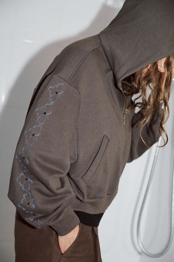 Weedless Ganaltaka Embroidery Hooded Zip Parka