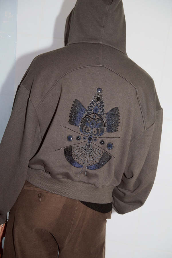 Weedless Ganaltaka Embroidery Hooded Zip Parka